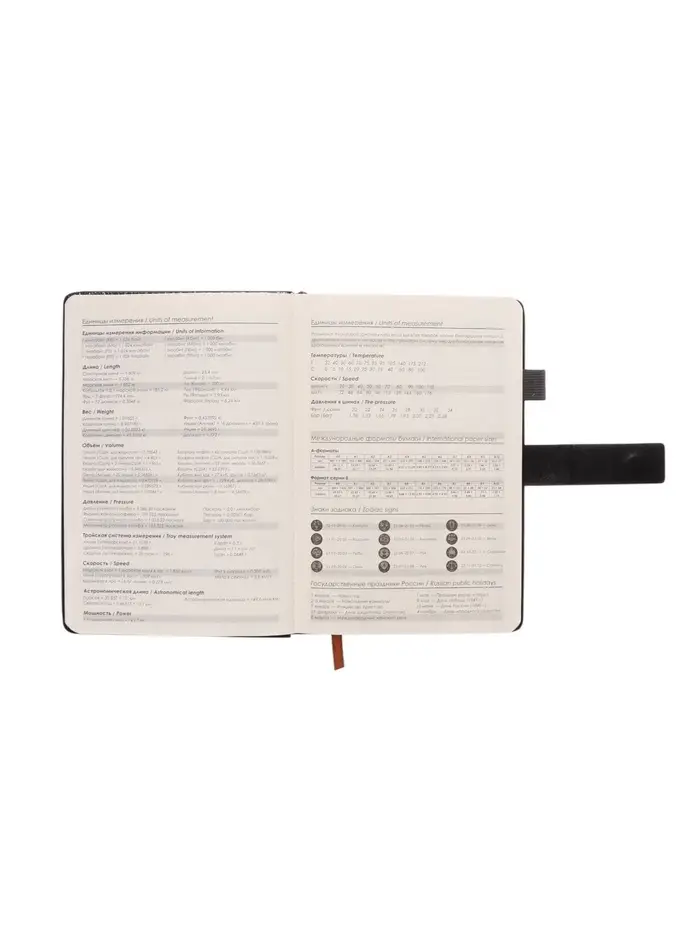 Ежедневник недатированный формат А5, с хлястиком, 112л, линия, держатель, пвх, Черный