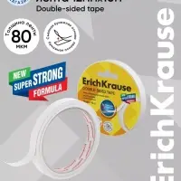 Клейкая лента ErichKrause Double-sided tape, 12 мм &times; 10 м, двусторонняя