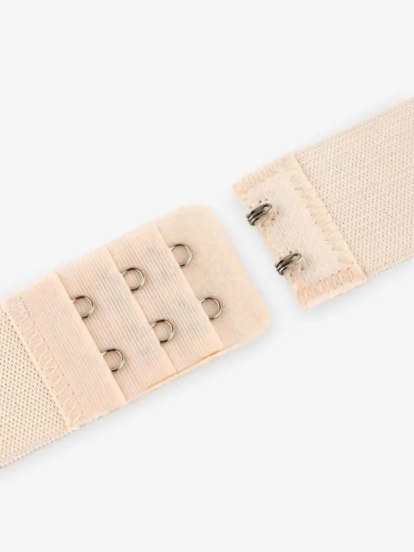 Застёжка для бюстгальтера, удлинитель, 3 ряда 2 крючка, 3.2&times;10.5 см, 5 шт., бежевая