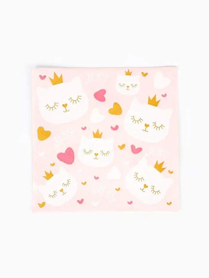 Сервировочные салфетки, Котенок Принцесса, 33*33 см, 20 шт.