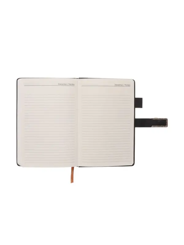 Ежедневник недатированный формат А5, с хлястиком, 144л, линия, пвх, Черный Ежедневник недатированный формат А5, с хлястиком, 144л, линия, пвх, Черный