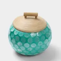 Банка для сыпучих продуктов, 13&times;13&times;11 см, бамбук