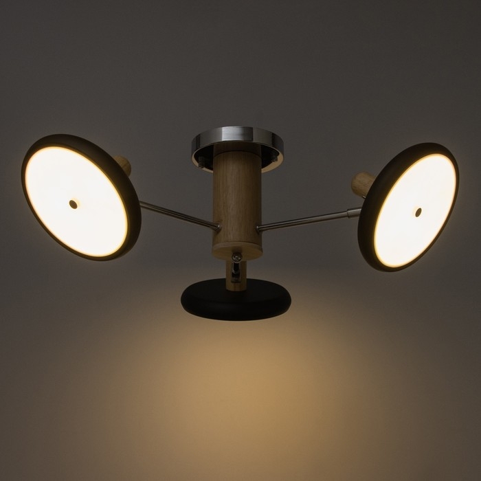 Люстра Люстра "Джулия" 3хLED 72Вт 3000-6000К черно-хромовый 62х62х22 см