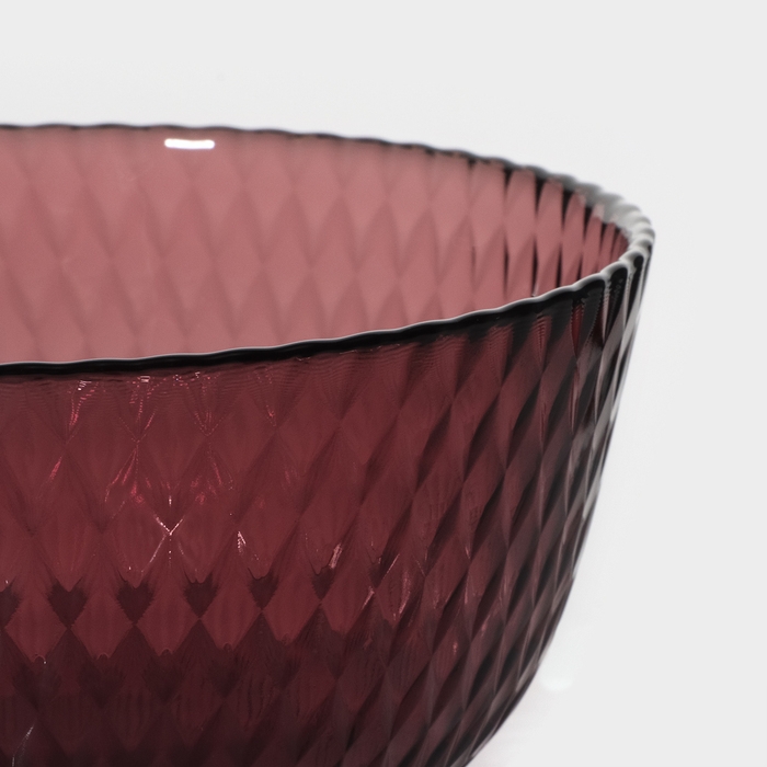 Салатник стеклянный «Идиллия», 350 мл, d=12 см, цвет лилак Салатник стеклянный «Идиллия», 350 мл, d=12 см, цвет лилак