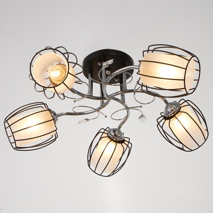 Люстра Светогор 59091 5x60Вт  хром/черный