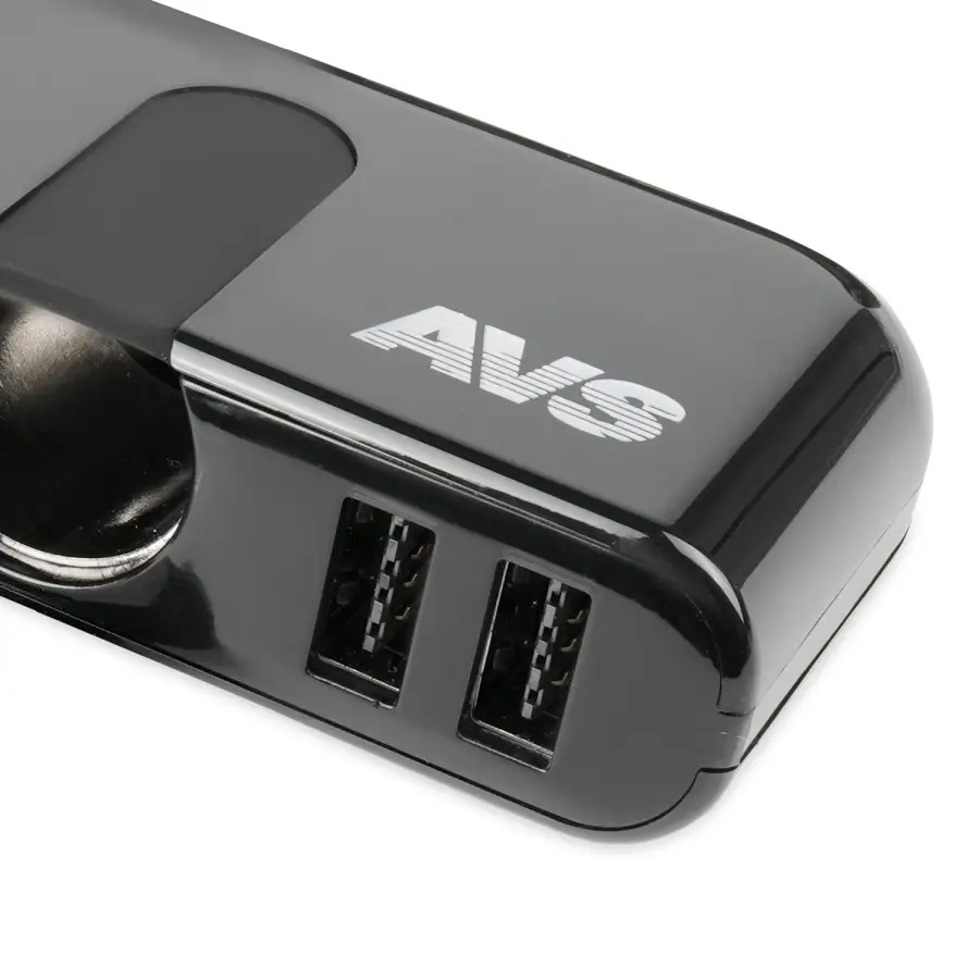 Разветвитель прикуривателя AVS 12/24 (на 3 выхода+2 USB) CS319U
