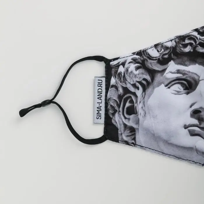 Маска тканевая с регулирующимися завязками, защитная «Давид» Маска тканевая с регулирующимися завязками, защитная «Давид»