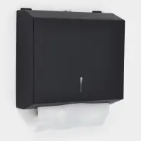 Диспенсер для бумажных полотенец в листах Stölz, 28.5×26.5×10 см, нержавеющая сталь, чёрный Диспенсер для бумажных полотенец в листах Stölz, 28.5×26.5×10 см, нержавеющая сталь, чёрный