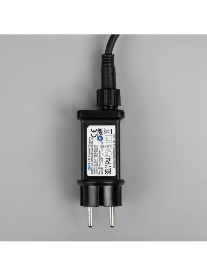 Гирлянда &laquo;Клип-лайт&raquo; 3 нити по 10 м, IP44, УМС, тёмная нить, 198 LED, свечение тёплое белое, 8 режимов, 24 В