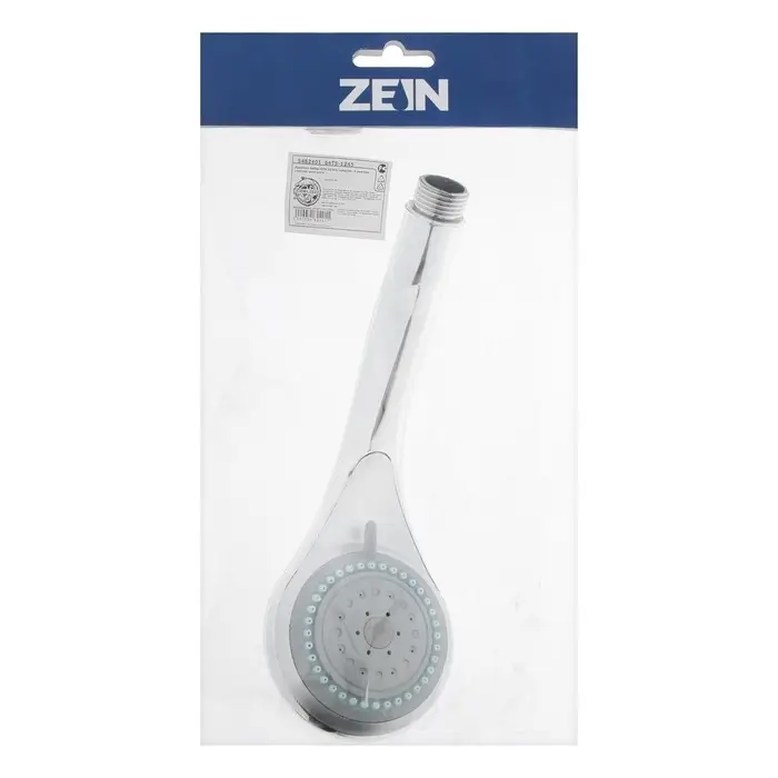 Лейка для душа ZEIN Z0301, 3 режима, средняя, пластик, хром