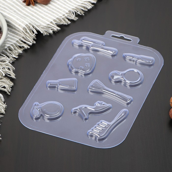 Форма для шоколада и конфет «Туфелька», 21×14 см, женский набор, пластик, прозрачная Форма для шоколада и конфет «Туфелька», 21×14 см, женский набор, пластик, прозрачная