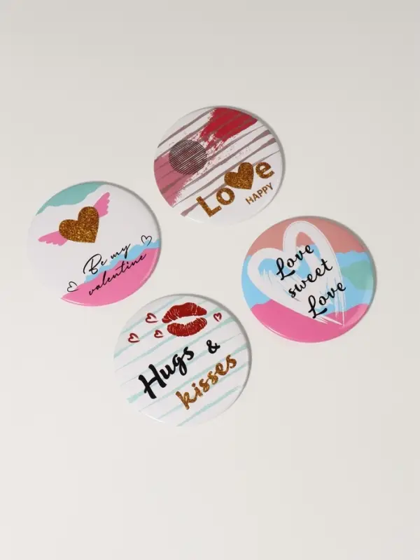 Зеркало карманное «Сердечки», d=7 см, МИКС