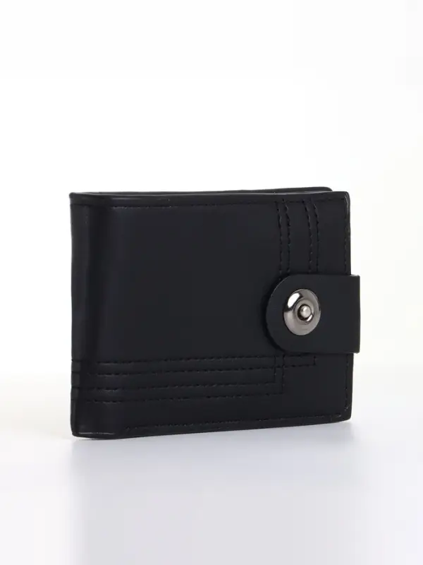 Портмоне мужское на магните, чёрное