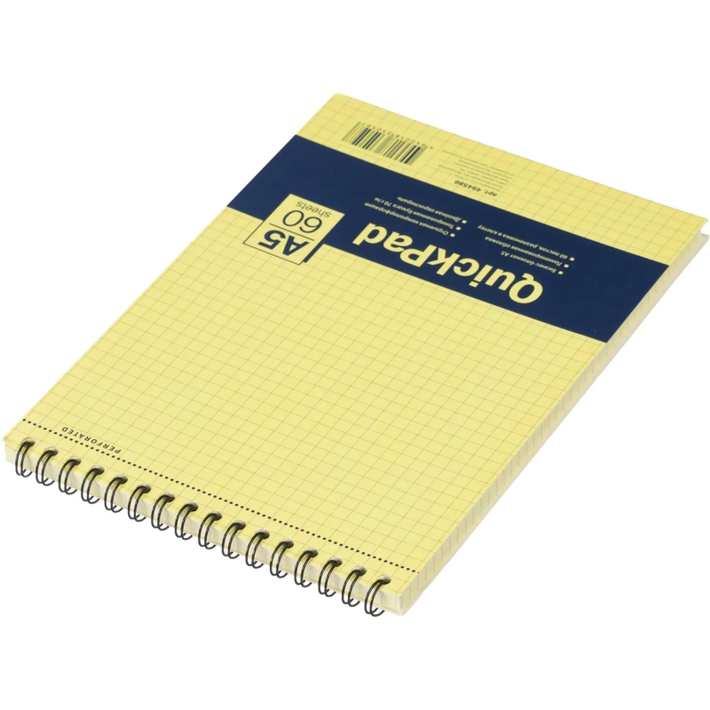 Блокнот 60л,кл,А5,Yellow Pad,спираль,тон.блок 70г/м