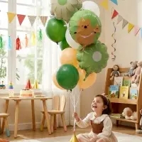 Воздушные шары "Капибара с ромашкой" фольга, латекс, набор 12 штук