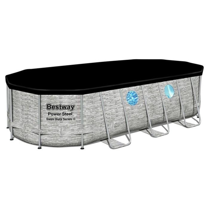 Бассейн каркасный Power Steel Swim Vista, 549 х 274 х 122, фильтр-насос, лестница, тент, 56716 Bestway