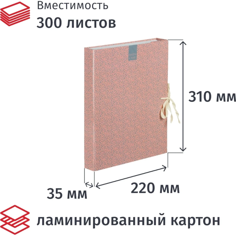 Папка архивная ламинированная Fleur 30мм на 2-х завязках