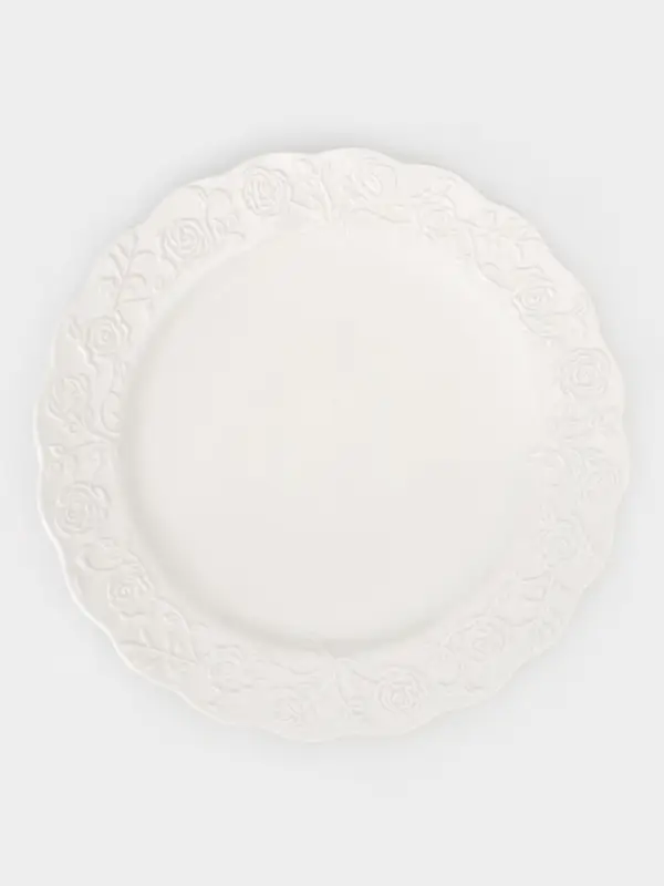 Тарелка Garden rose, d=26 см, фарфор, белая