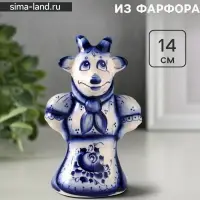 Статуэтка фарфоровая &laquo;Фигурка: Коза Глаша&raquo;, 14 см, гжель