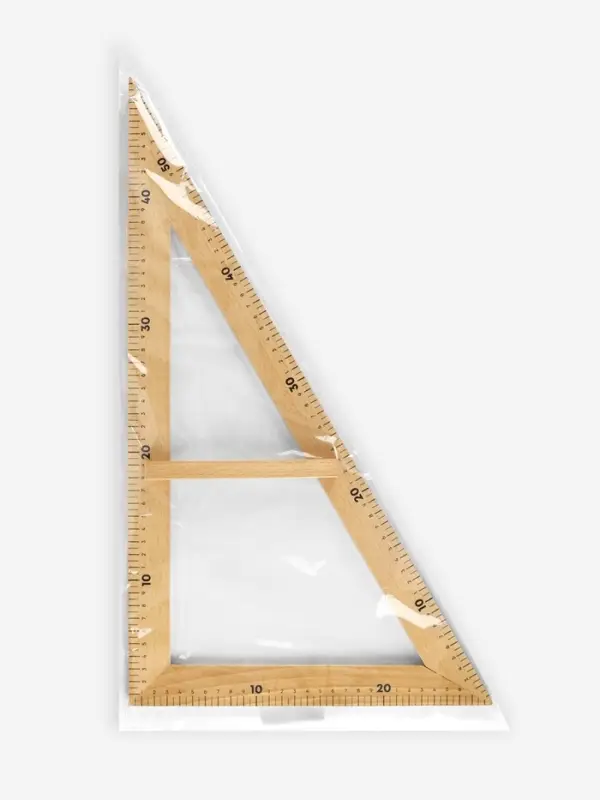 Линейка портновская &laquo;Угольник&raquo;, 50&times;32.5 см, дерево