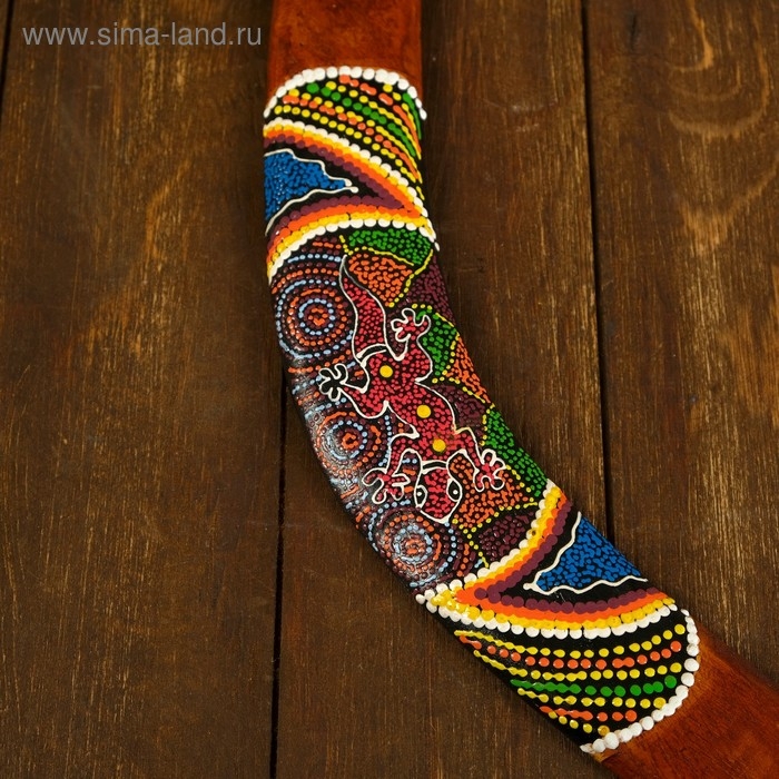 Сувенир Бумеранг  Сувенир Бумеранг "Цветная волна" 50х6х1 см