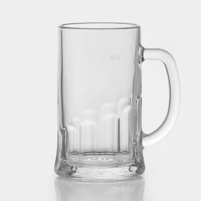 Пивная кружка &laquo;Пит&raquo;, 500 мл, стекло, прозрачная