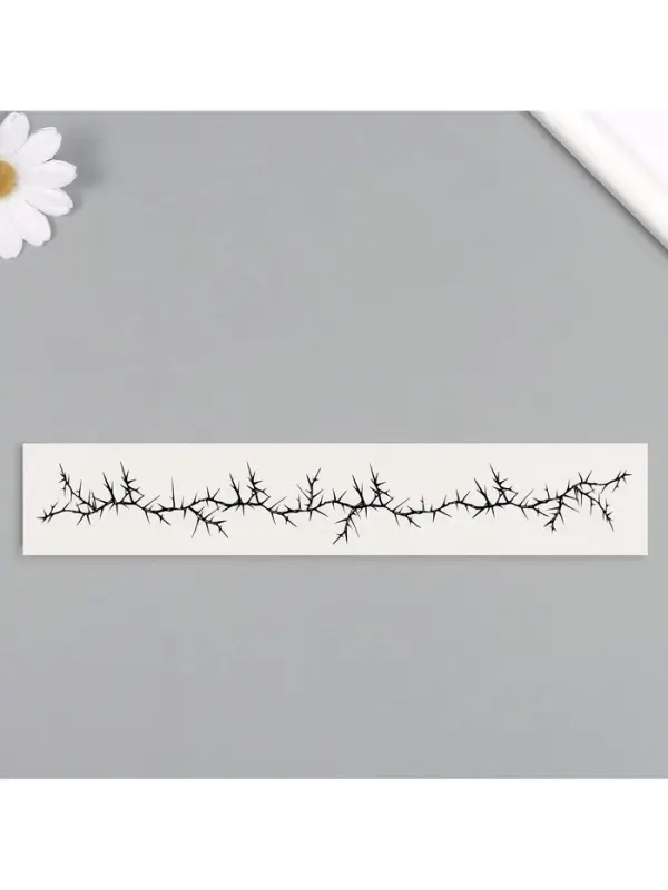 Переводная тату на тело чёрная «Браслет. Шипы», 20×3 см Переводная тату на тело чёрная «Браслет. Шипы», 20×3 см