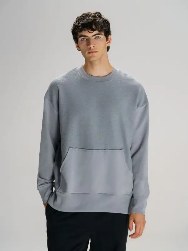 Свитшот оверсайз унисекс Vozduh, светло-серый, размер XS/S Свитшот оверсайз унисекс Vozduh, светло-серый, размер XS/S