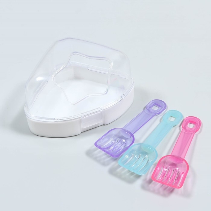 Ванночка для грызунов угловая с лопаткой, 14 х 10,4 см, белая Ванночка для грызунов угловая с лопаткой, 14 х 10,4 см, белая