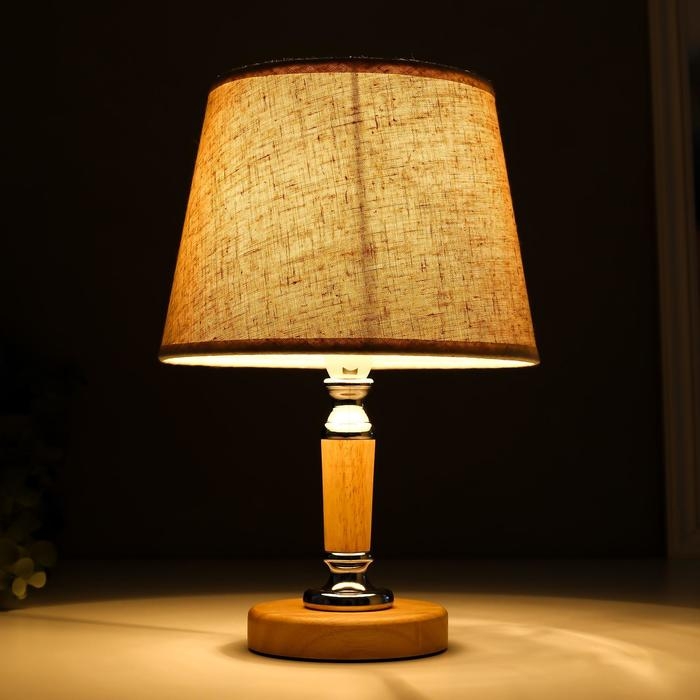 Лампа настольная 16389/1 E14 40Вт бежево-хромовый 20х20х37 см RISALUX Лампа настольная 16389/1 E14 40Вт бежево-хромовый 20х20х37 см RISALUX