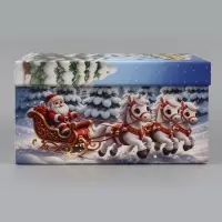 Коробка подарочная, складная 31.2&times;25.6&times;16.1 см &laquo;Счастливого праздника&raquo;