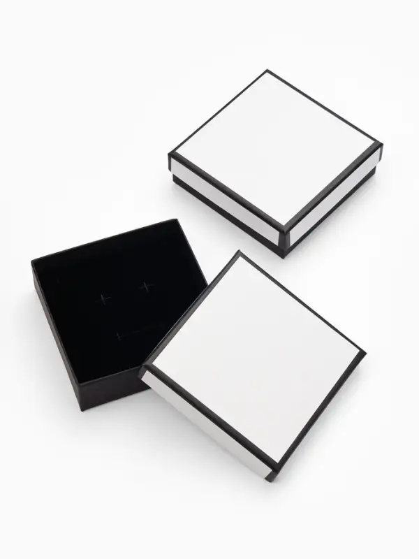 Коробочка подарочная под набор  Коробочка подарочная под набор "Стиль", 9*9 см, цвет чёрно-белый