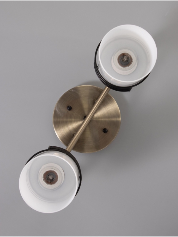 Люстра Люстра "Кипр" 2х40Вт Е27 латунь/черный 36,5х15х26см