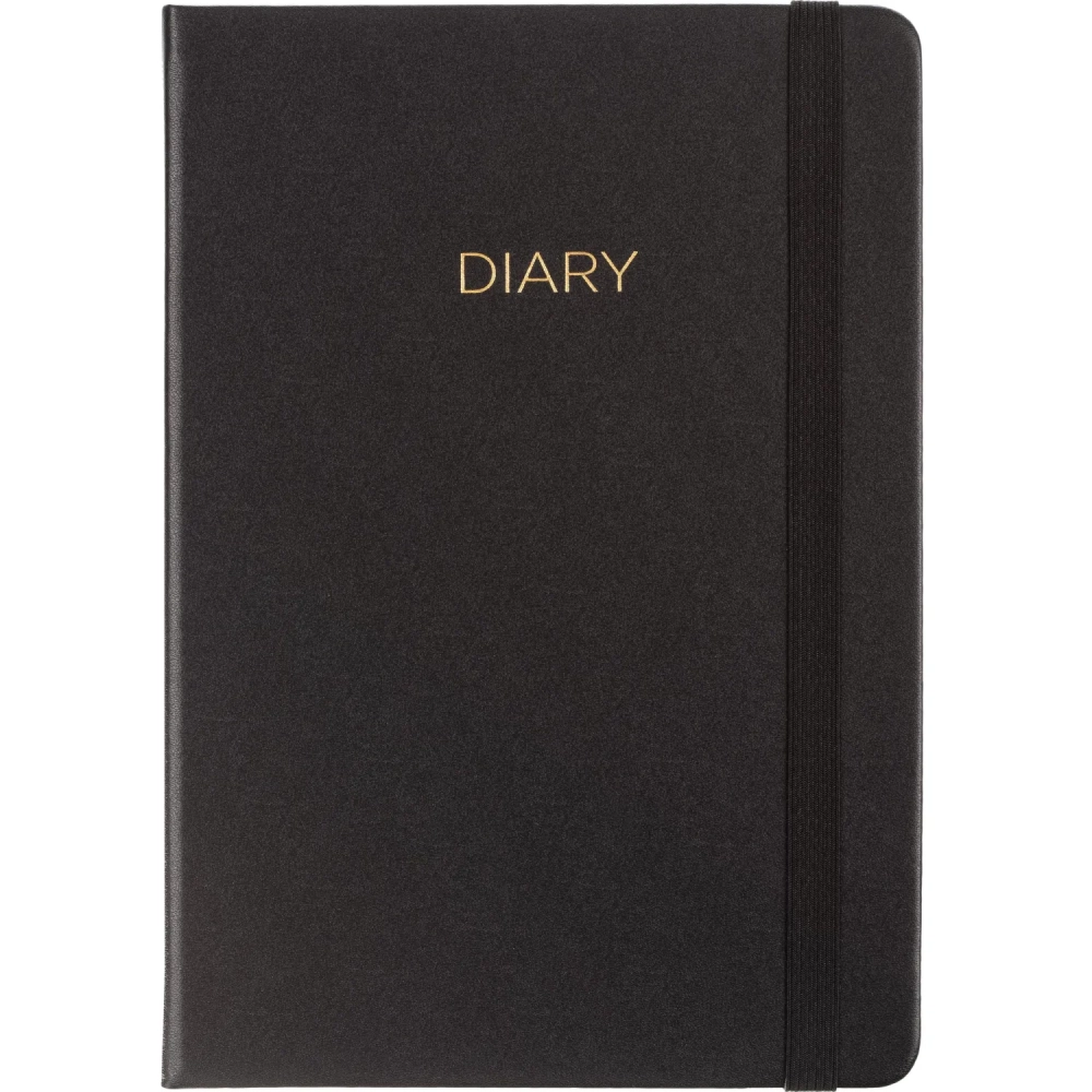 Ежедневник недатированный черный, А5 136 л., искусств. кожа, ATTACHE