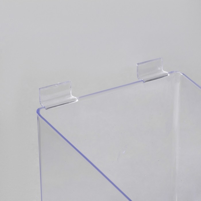 Полка-контейнер пластиковый F361, 15×15×10 см, цвет прозрачный