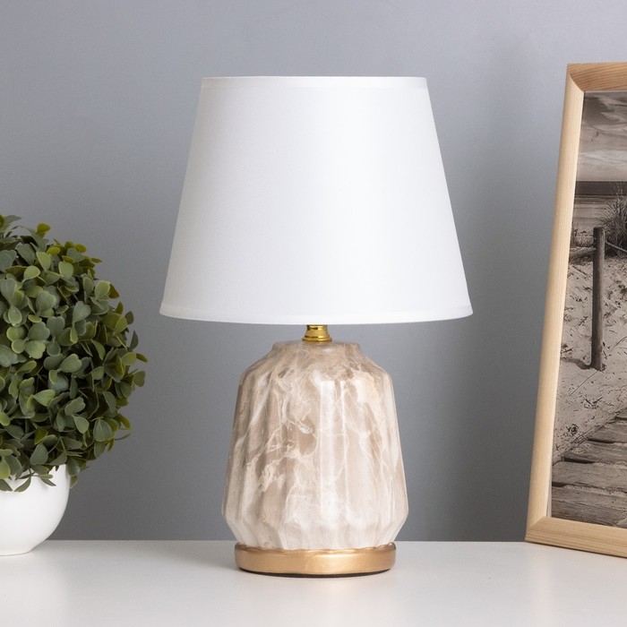 Лампа настольная Лампа настольная "Верита" 1х40Вт Е14 коричневый 20х20х31см