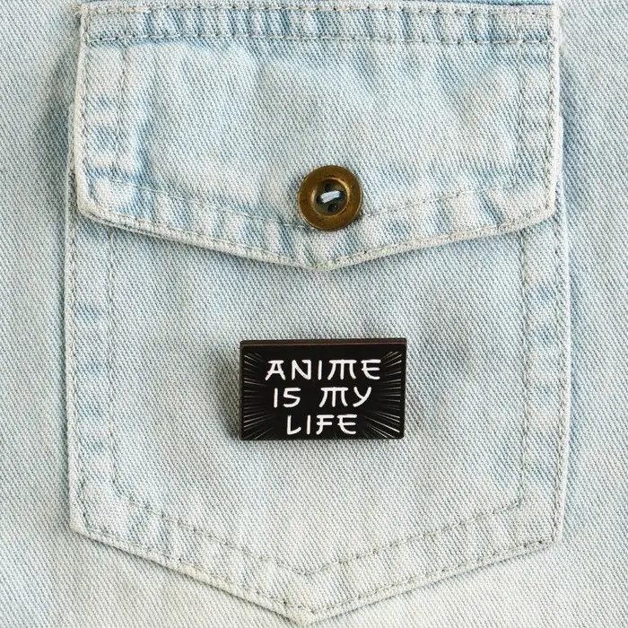 Значок деревянный Anime is my life, аниме, 3.3×2 см Значок деревянный Anime is my life, аниме, 3.3×2 см