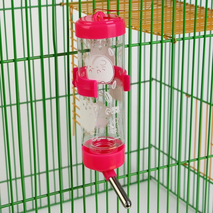 Поилка для грызунов «Хомячки» 125 мл, 12.5х4.5 см, микс цветов Поилка для грызунов «Хомячки» 125 мл, 12.5х4.5 см, микс цветов