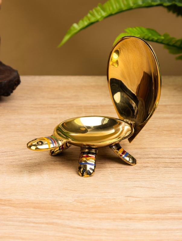 Сувенир-шкатулка Сувенир-шкатулка "Черепаха с узором" латунь 10х6х3 см