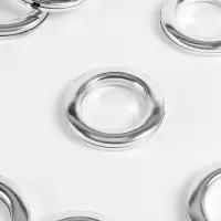 Люверсы для штор, d = 4,3/6.5 см, 10 шт., цвет серебряный