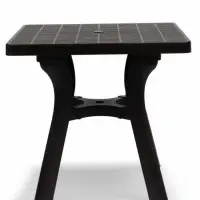 Стол квадратный &laquo;Атлант&raquo;, 80&times;80&times;76.5 см, пластиковый, коричневый