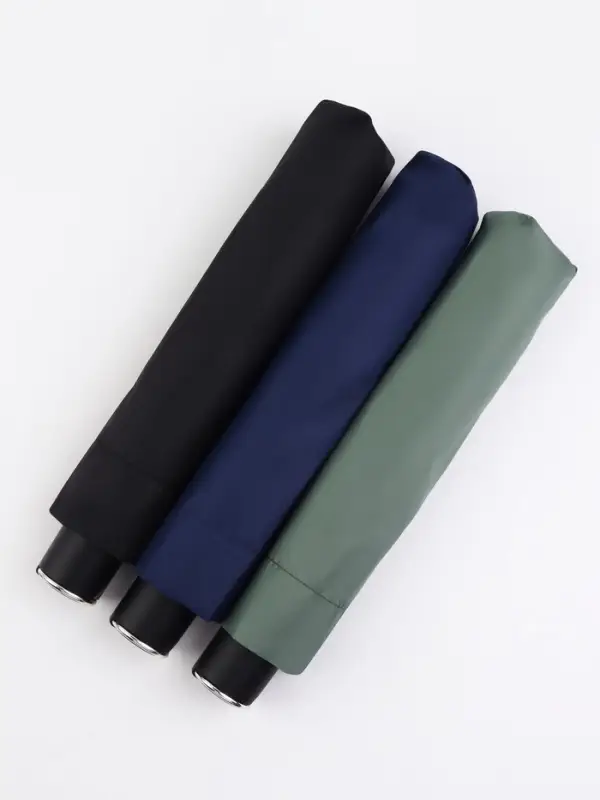 Зонт механический &laquo;Однотон&raquo;, сатин, 4 сложения, 10 спиц, R=62/70 см, d=124 см, МИКС