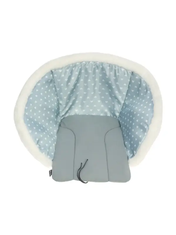 Сиденье для санок Nika Kids, универсальное, серое с сердечками