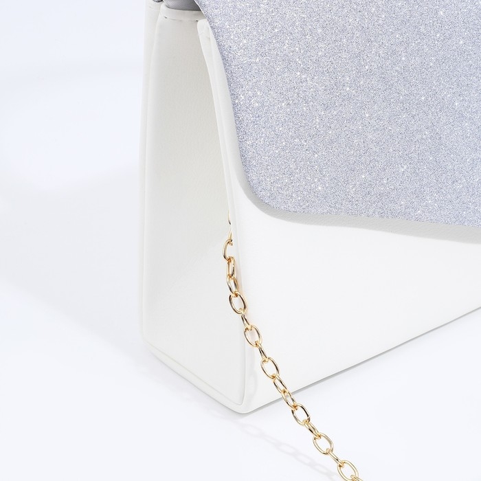 Сумка-клатч на магните, цвет серебряный Сумка-клатч на магните, цвет серебряный