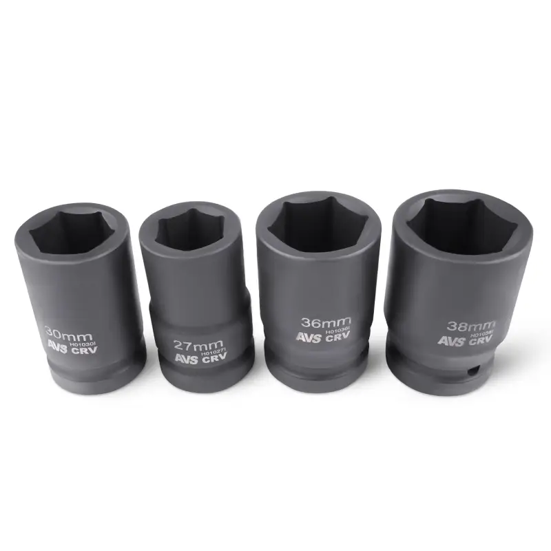 Набор головок для механического гайковерта 1"DR (27-38мм) (4 предмета) AVS NGL01-4I