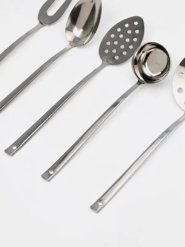 Набор кухонных принадлежностей &laquo;Торжество&raquo;, 6 предметов, толщина 2 мм, нержавеющая сталь, серебристый