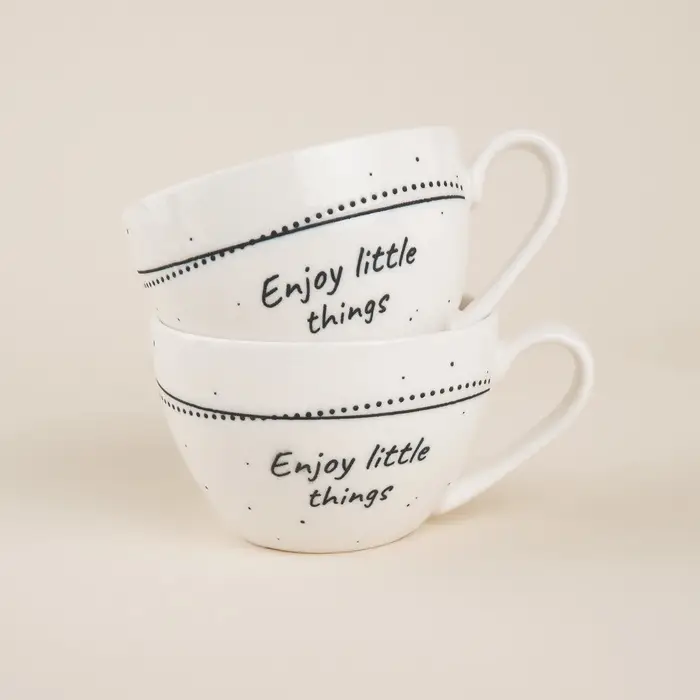 Чайный сервиз SL Home &laquo;Милый дом&raquo;, 4 предмета: 2 чашки 275 мл, 2 блюдца d=15.5 см, фарфор, белый