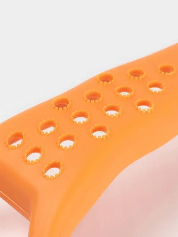 Овощечистка Доляна &laquo;Горох&raquo;, двухсторонняя, 16 см, оранжевая