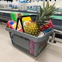 Корзина покупательская пластиковая 20 л, серая