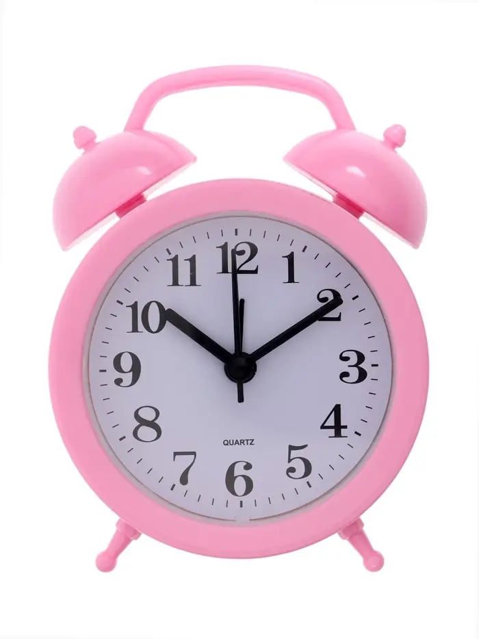 Часы-будильник настольные &laquo;Классика&raquo;, дискретный ход, 12&times;8.5 см, 1хАА, розовые